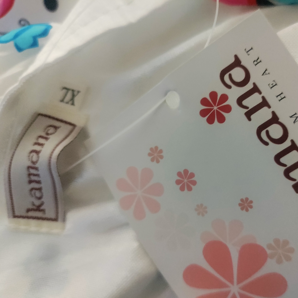 ⬇️NWT KAMANA Summer Crisp White BUTTERFLIES & POLKA DOTS Sundress Sz.XL - Picture 7 of 7